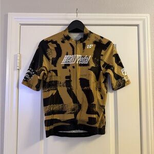Heavy Pedal Short Sleeve Cycling Jersey in Mustard & Black